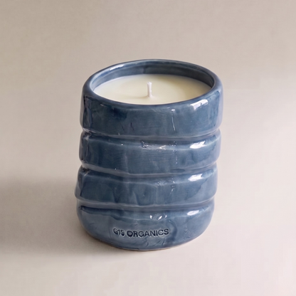 Turquoise XL Ceramic Glass Candle