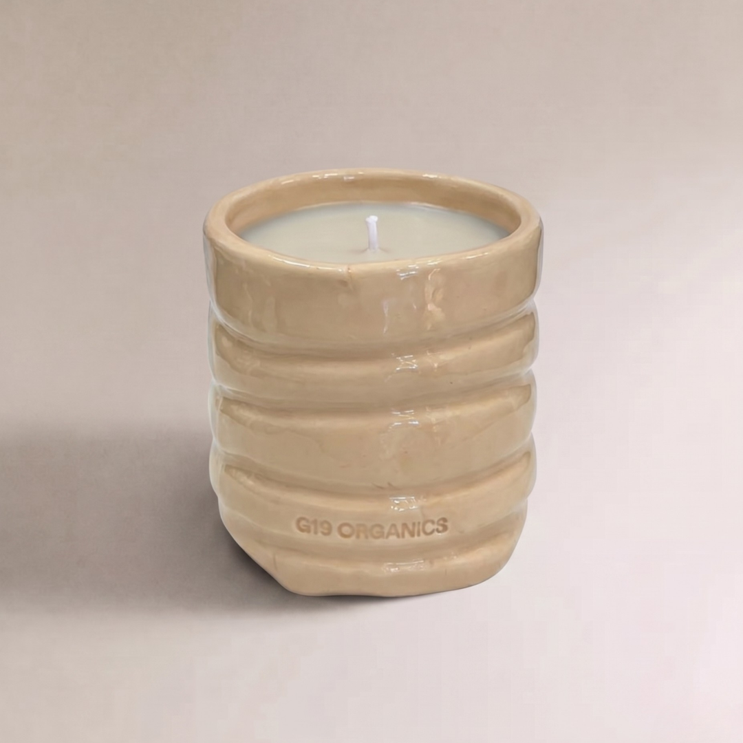 Turquoise XL Ceramic Glass Candle